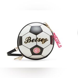 Betsey Johnson soccer ball novelty bag kawaii World Cup ready!